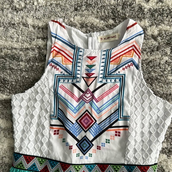 TROPICAL PRINT FLOWING BOHO DRESS BY XJF. MC - Picture 8 of 10